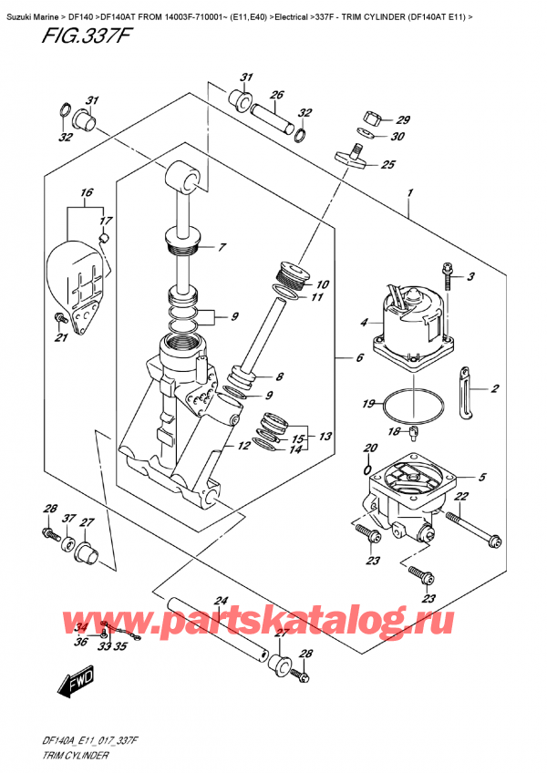 ������ ������������ ��������, �� ��������� �������� �����, Suzuki DF140A TL/TX FROM 14003F-710001~ (E11) ������ 2017 ����, ������� ����� (Df140At E11)