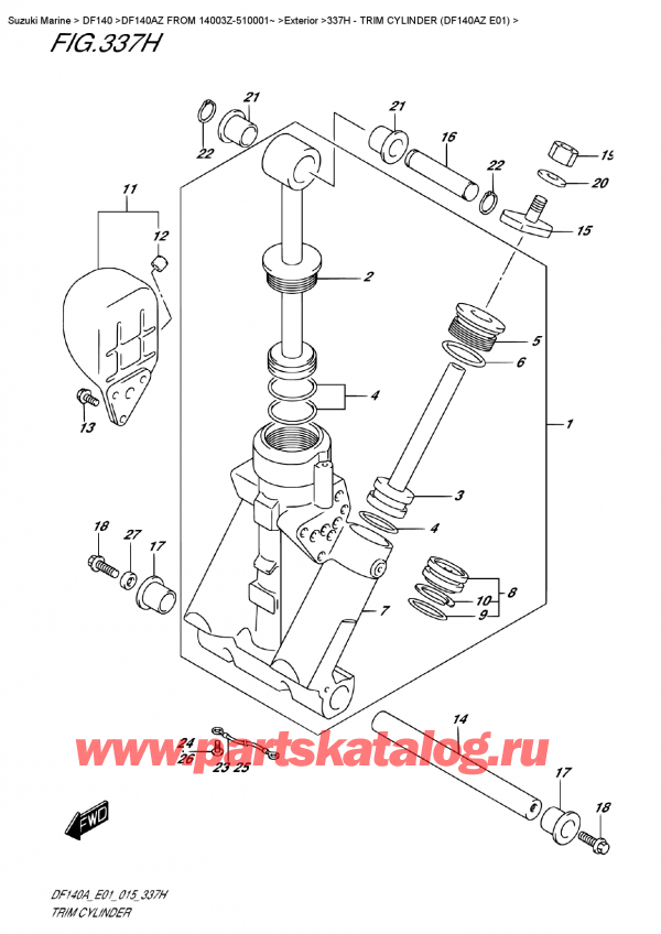 ,    , Suzuki DF140A ZL / ZX FROM 14003Z-510001~ ,   (Df140Az E01)