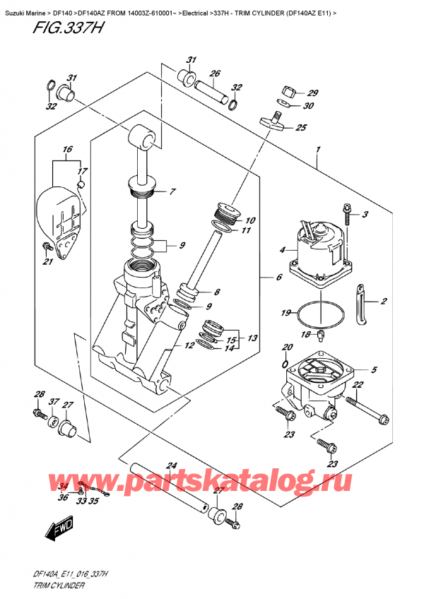 ,  , Suzuki DF140A ZL / ZX FROM 14003Z-610001~ (E11), Trim  Cylinder (Df140Az  E11) -   (Df140Az E11)