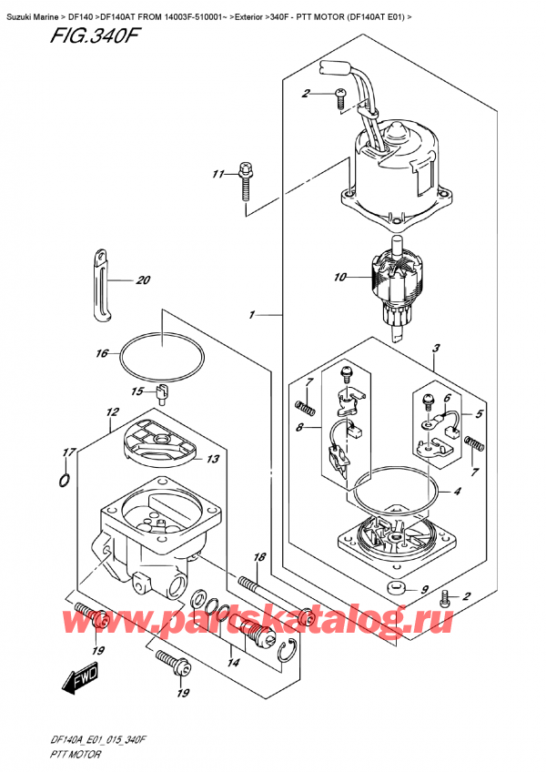   ,    , Suzuki Suzuki DF140A TL / TX FROM 14003F-510001~ ,   (Df140At E01) - Ptt  Motor  (Df140At  E01)