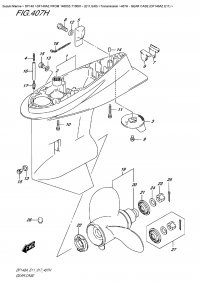 407H  - Gear Case (Df140Az      E11) (407H -    (Df140Az  E11))