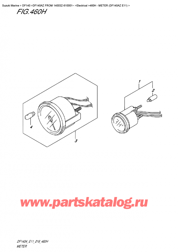   ,  , Suzuki DF140A ZL / ZX FROM 14003Z-610001~ (E11),  (Df140Az E11) - Meter  (Df140Az E11)