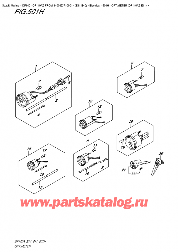 ������������ ��������, �� �������� �����, Suzuki DF140A ZL / ZX FROM 14003Z-710001~ (E11) ������ 2017 ����, �����: ������� (Df140Az E11)