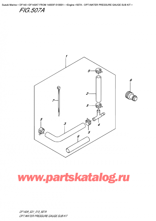  ,  , Suzuki Suzuki DF140A TL / TX FROM 14003F-510001~ , Opt:water  Pressure    Gauge  Sub  Kit