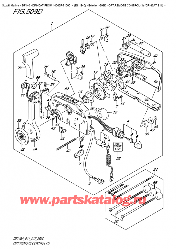 ,    , Suzuki DF140A TL/TX FROM 14003F-710001~ (E11), Opt:remote  Control  (1)  (Df140At  E11)