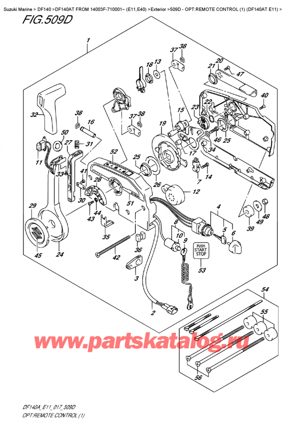   ,   , Suzuki DF140A TL/TX FROM 14003F-710001~ (E11), Opt:remote  Control  (1)  (Df140At  E11)