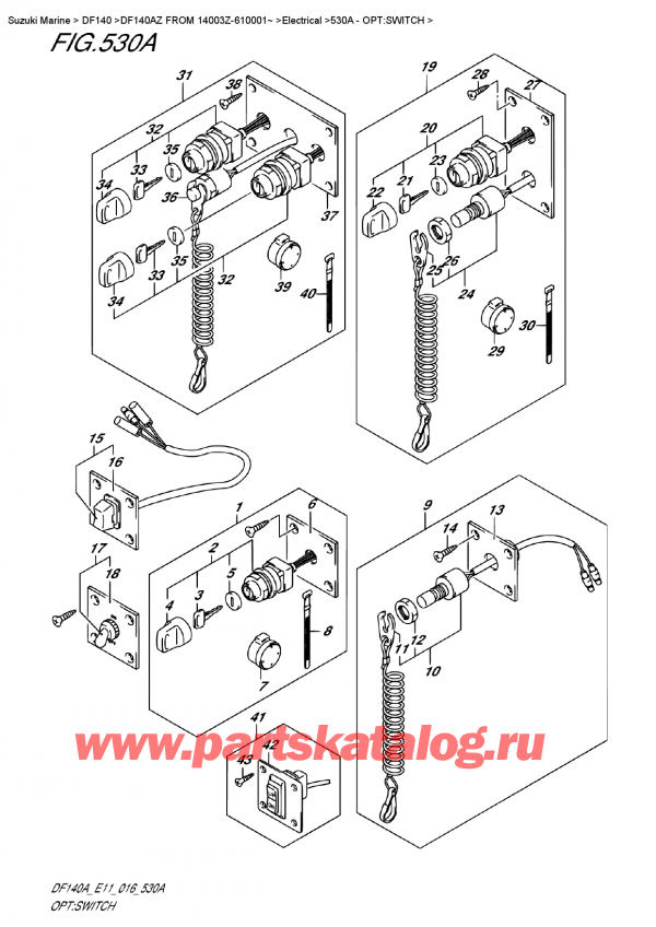  ,   , SUZUKI DF140A ZL / ZX FROM 14003Z-610001~ (E11), : 