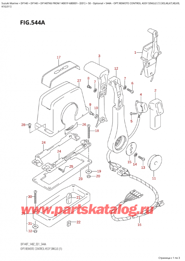  ,   , Suzuki Suzuki DF140TK6 TL / TX FROM 14001F-680001~ (E01) - 2006  2006 ,    ,  (1) (K5, K6, K7, K8, K9,