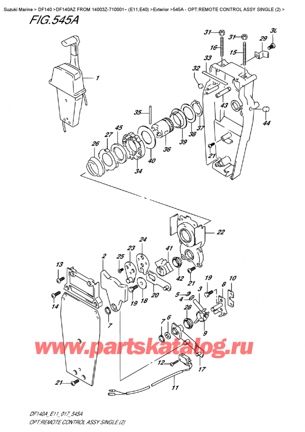   ,   ,  DF140A ZL / ZX FROM 14003Z-710001~ (E11), Opt:remote  Control  Assy  Single  (2)