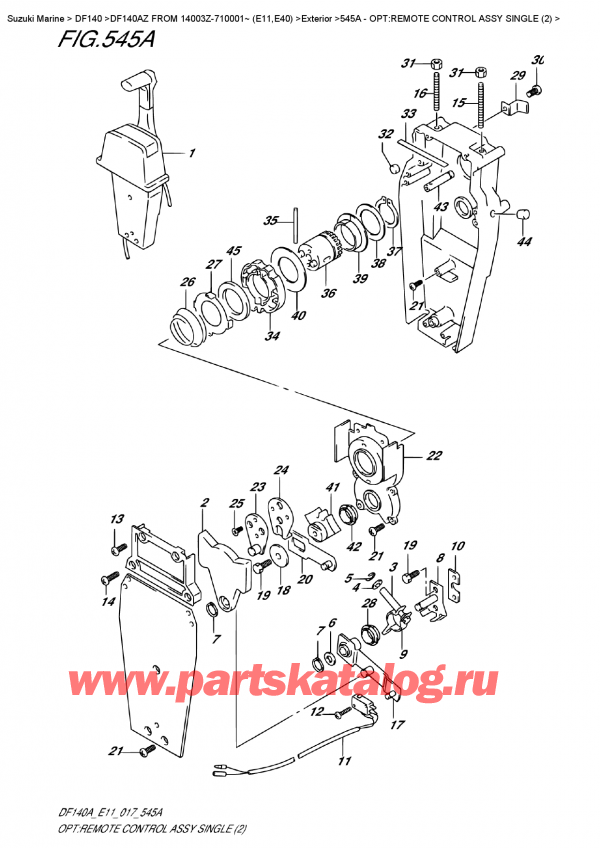   ,   , Suzuki DF140A ZL / ZX FROM 14003Z-710001~ (E11),    ,  (2) - Opt:remote  Control  Assy  Single  (2)