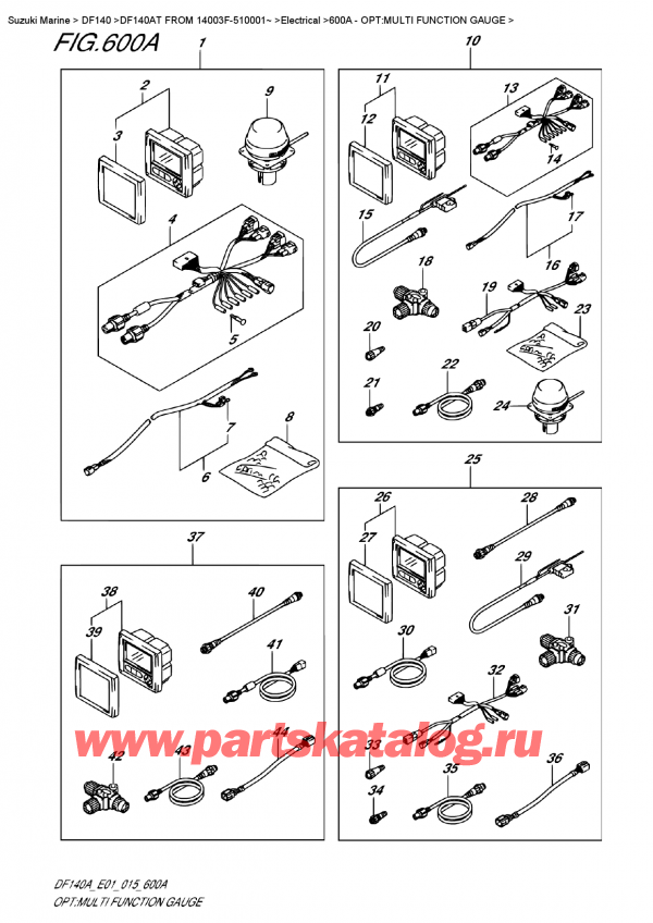  ,   , Suzuki Suzuki DF140A TL / TX FROM 14003F-510001~ , : multi Function Gauge - Opt:multi  Function  Gauge