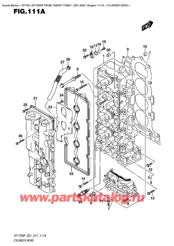 ��������� ��������, , Suzuki DF150AP '/X FROM 15003P-710001~ (E01)  , ������� ����� ��������