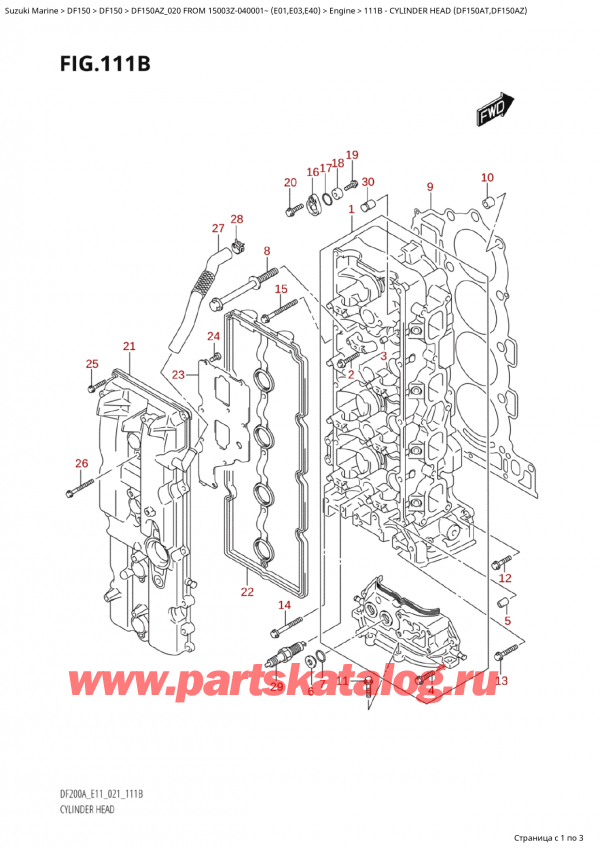   , , Suzuki Suzuki DF150A ZL / ZX FROM 15003Z-040001~  (E01 020)  2020 ,    (Df150At, Df150Az)