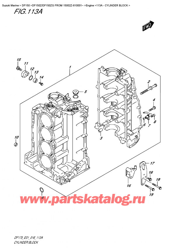  ,   , Suzuki DF150Z L/X FROM 15002Z-610001~ , Cylinder Block