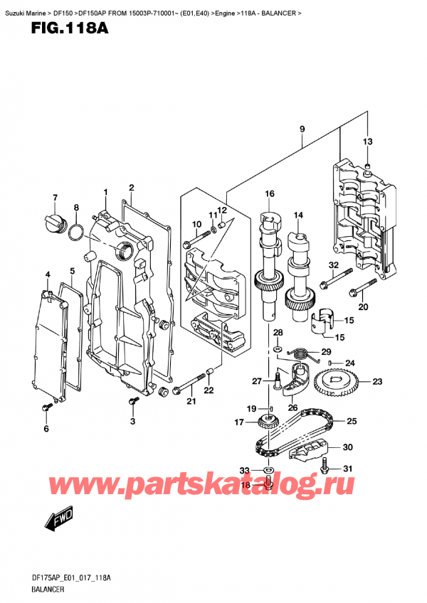  ,   , Suzuki DF150AP '/X FROM 15003P-710001~ (E01)    2017 , Balancer