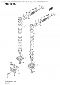 121A  -  Camshaft  (Df150Ap  E01) (121A -   (Df150Ap E01))