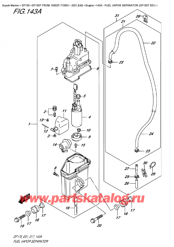  ,   , Suzuki DF150T L/X FROM 15002F-710001~ (E01)   2017 ,    (Df150T E01)