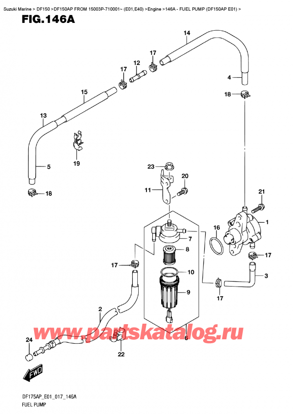  ,   , Suzuki DF150AP '/X FROM 15003P-710001~ (E01)  , Fuel Pump (Df150Ap  E01) /   (Df150Ap E01)