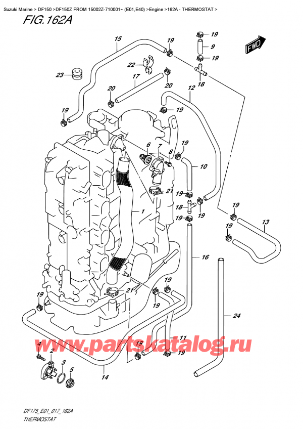   ,  , Suzuki DF150Z L/X  FROM 15002Z-710001~ (E01)   2017 , Thermostat