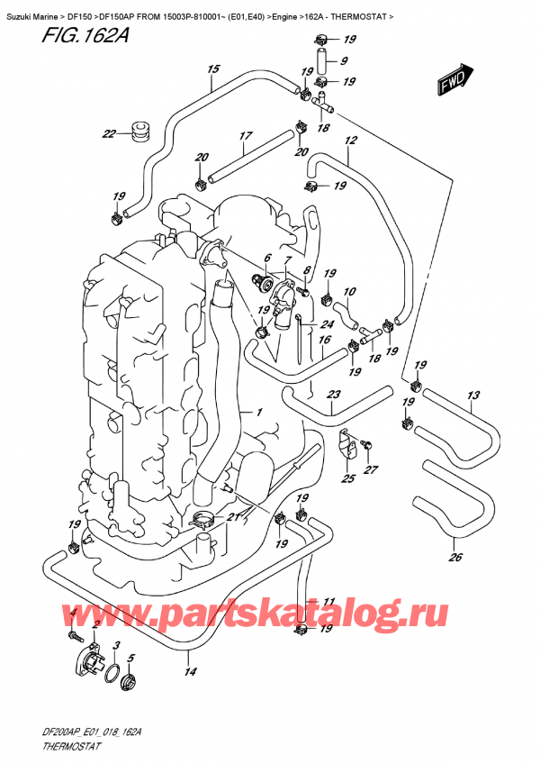 ,   , Suzuki DF150AP L / X FROM 15003P-810001~ (E01), 