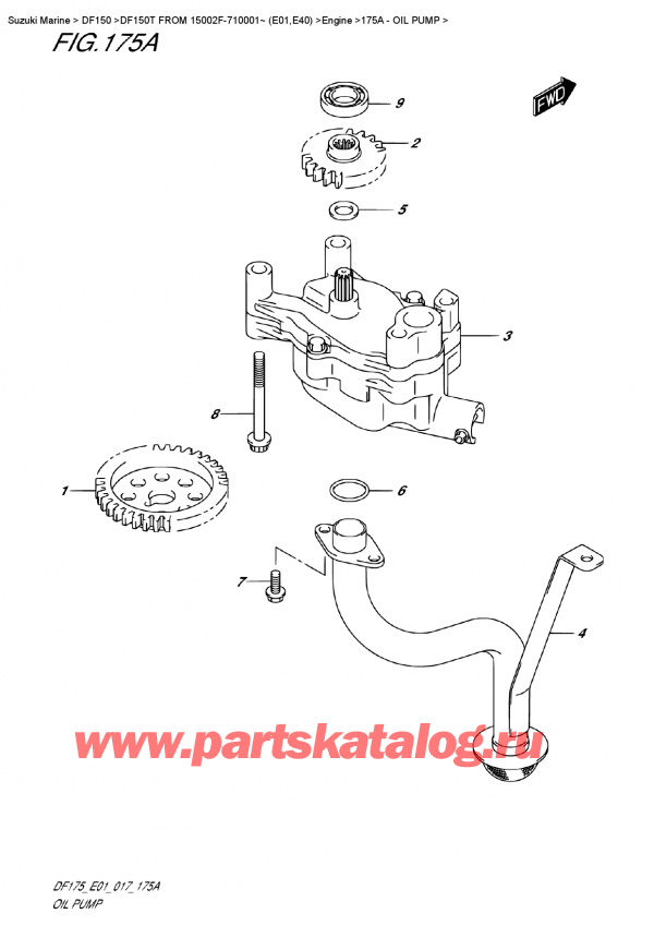  ,   , Suzuki DF150T L/X FROM 15002F-710001~ (E01)   2017 ,   / Oil  Pump