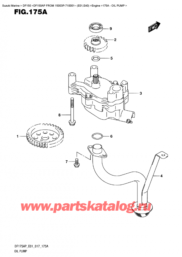  ,  , Suzuki DF150AP '/X FROM 15003P-710001~ (E01)    2017 , Oil  Pump /  