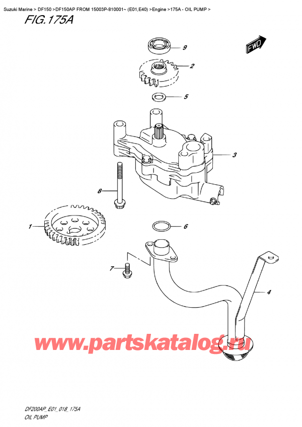  ,   ,  DF150AP L / X FROM 15003P-810001~ (E01)  2018 , Oil  Pump