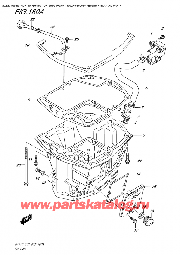  ,   , Suzuki DF150T L / X FROM 15002F-510001~ (E01), Oil  Pan