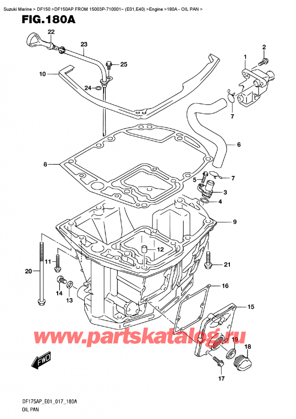 ��������, �� ��������� �������� ���������, Suzuki DF150AP '/X FROM 15003P-710001~ (E01)   ������ 2017 ����, �������� ������