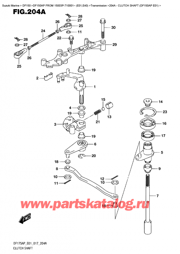 ������ ������������ ��������, �� ��������� �����, Suzuki DF150AP '/X FROM 15003P-710001~ (E01)  , ��������� ��� (Df150Ap E01)