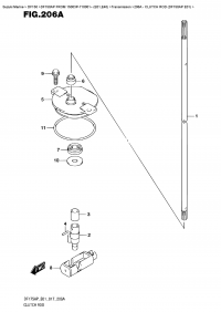 206A  - Clutch Rod  (Df150Ap  E01) (206A -   (Df150Ap E01))