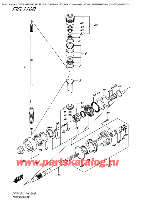  ,   ,  DF150Z L/X FROM 15002Z-810001~ (E01)  2018 ,  (Df150Z) (Df175Z)