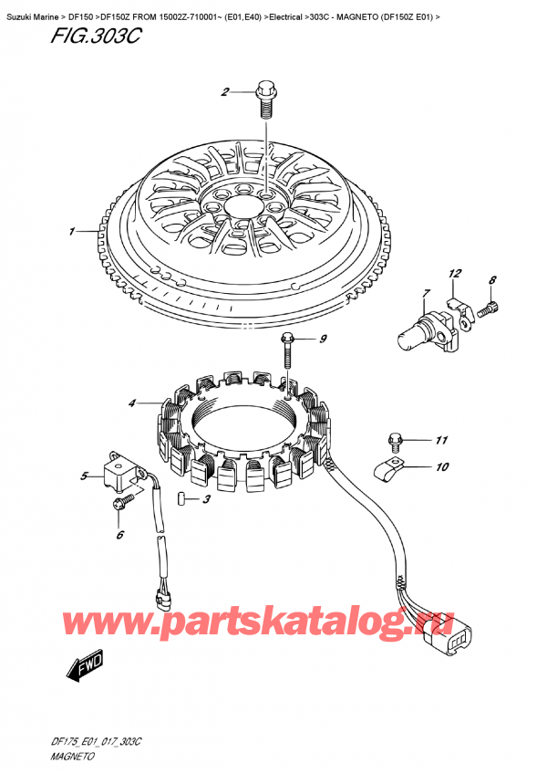  ,    , Suzuki DF150Z L/X  FROM 15002Z-710001~ (E01)   2017 , Magneto (Df150Z  E01) /  (Df150Z E01)