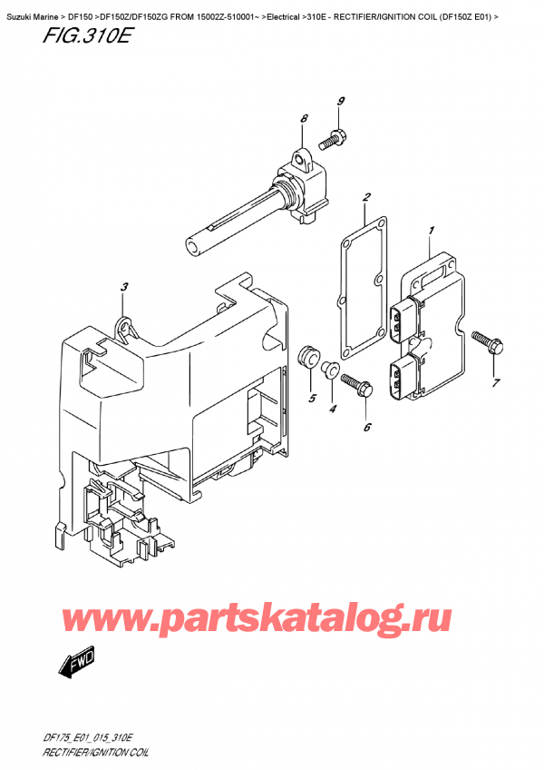  ,   , Suzuki DF150Z L / X FROM 15002Z-510001~ (E01),  /   (Df150Z E01) - Rectifier/ignition  Coil  (Df150Z  E01)