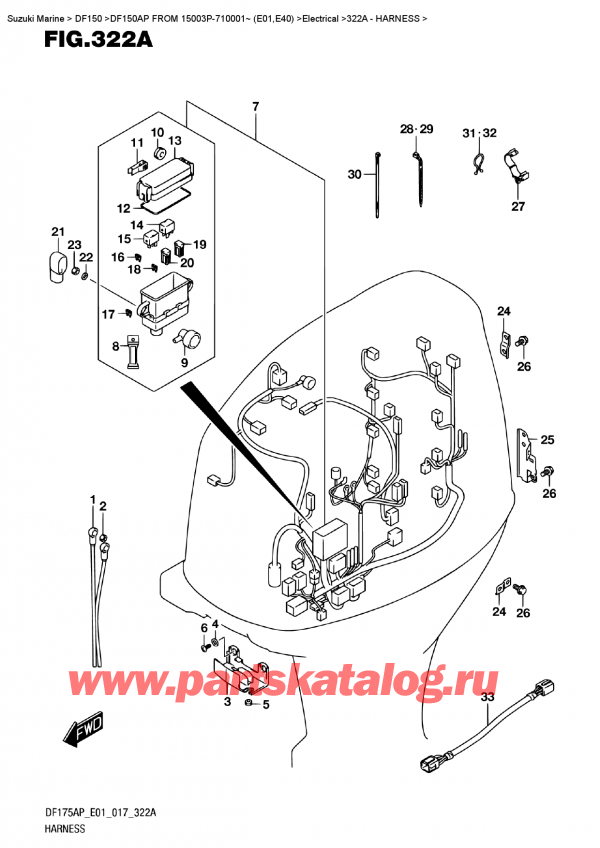  ,   , SUZUKI DF150AP '/X FROM 15003P-710001~ (E01)  , Harness -  