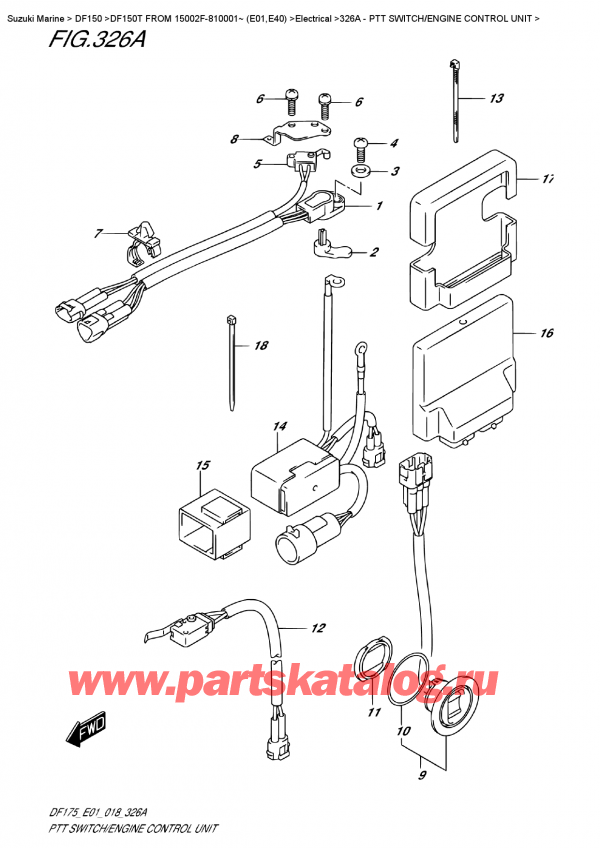 ,   , Suzuki DF150T L/X FROM 15002F-810001~ (E01)  2018 ,   /    - Ptt  Switch/engine  Control  Unit