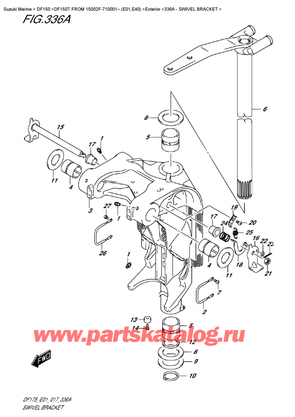  ,   , SUZUKI DF150T L/X FROM 15002F-710001~ (E01) , Swivel Bracket