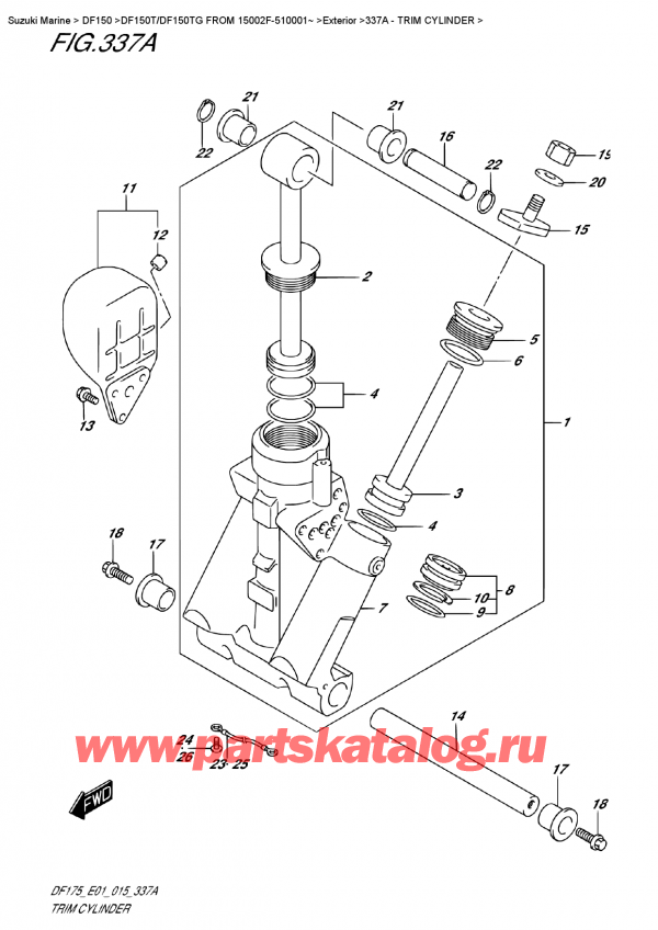 ,   , SUZUKI DF150T L / X FROM 15002F-510001~ (E01)  2015 , Trim  Cylinder