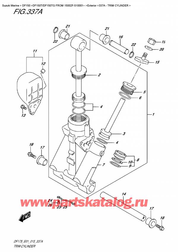 ,  , Suzuki DF150T L / X FROM 15002F-510001~ (E01),   - Trim  Cylinder