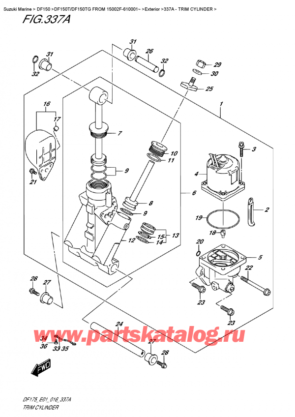  ,   , SUZUKI DF150T L/X FROM 15002F-610001~ (E01)  2016 , Trim  Cylinder /  