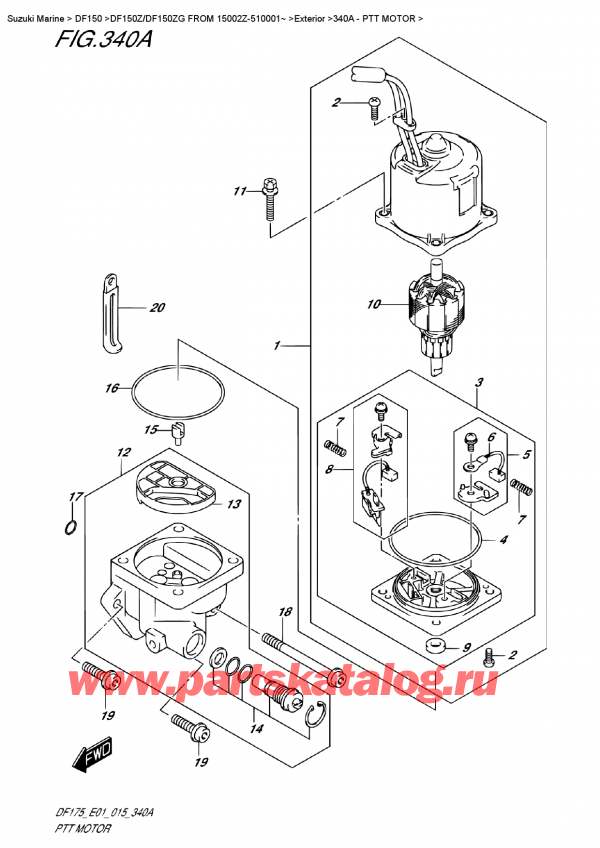  ,  , Suzuki DF150Z L / X FROM 15002Z-510001~ (E01), Ptt  Motor