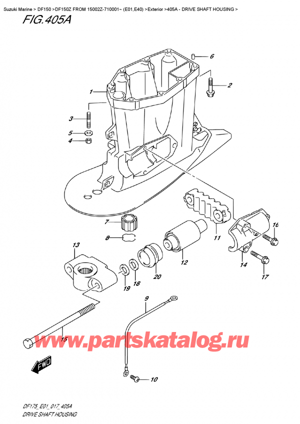   ,    ,  DF150Z L/X  FROM 15002Z-710001~ (E01)   2017 , Drive Shaft Housing