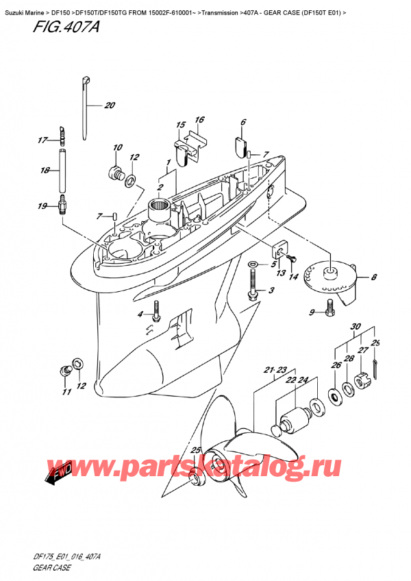  ,  , Suzuki DF150T L/X FROM 15002F-610001~ (E01), Gear Case (Df150T  E01)