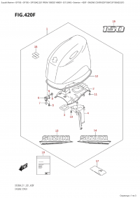 420F - Engine Cover ((Df150At,Df150Az):021) (420F -   () ( (Df150At, Df150Az) : 021))