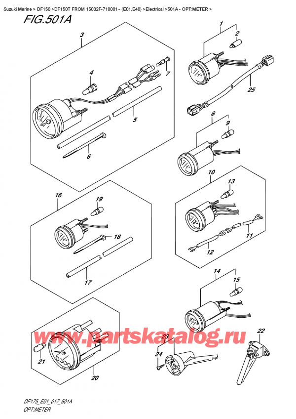   ,  , SUZUKI DF150T L/X FROM 15002F-710001~ (E01) , :  / Opt:meter