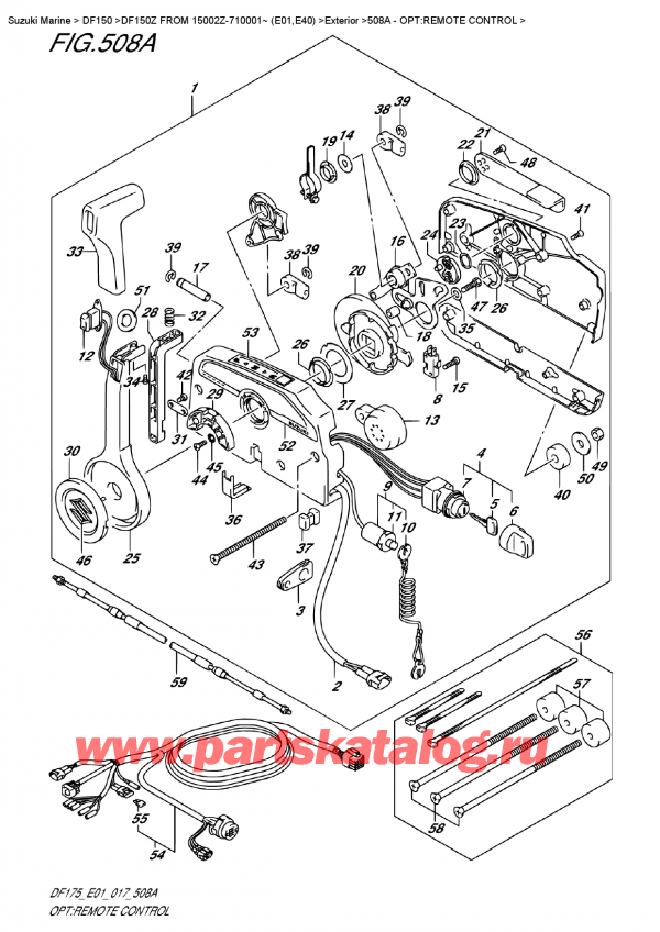 ,   , Suzuki DF150Z L/X  FROM 15002Z-710001~ (E01)   2017 , Opt:remote  Control