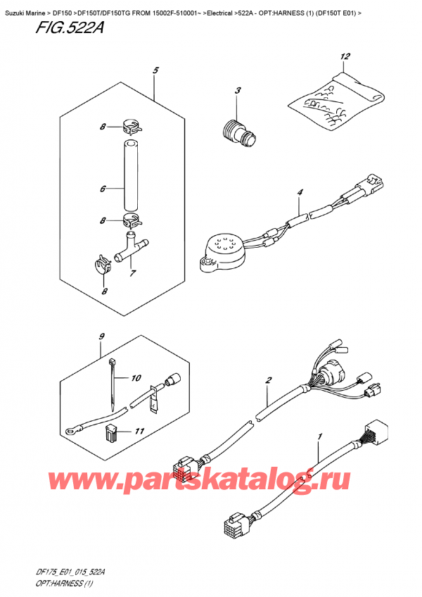  ,   , Suzuki DF150T L / X FROM 15002F-510001~ (E01), :   (1) (Df150T E01) / Opt:harness  (1)  (Df150T  E01)