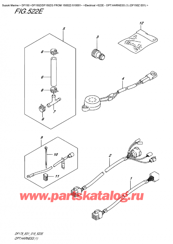  ,  , Suzuki DF150Z L / X FROM 15002Z-510001~ (E01)  2015 , Opt:harness  (1)  (Df150Z  E01)