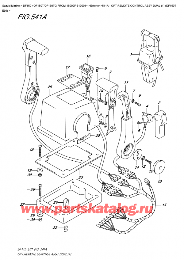  ,   , Suzuki DF150T L / X FROM 15002F-510001~ (E01), :     Dual (1) (Df150T E01)