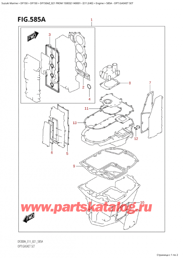  ,  ,  Suzuki DF150A ZL / ZX FROM 15003Z-140001~  (E01 021)  2021 , :  